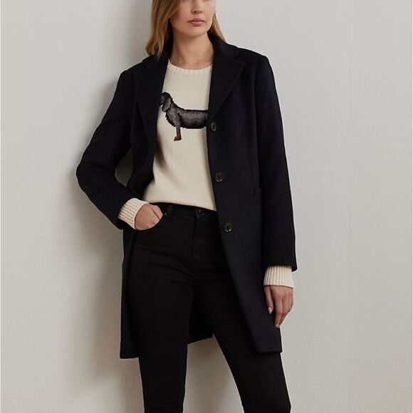 Lauren Ralph Lauren Wool Blend Reefer Coat size 8 NWT - Picture 8 of 8